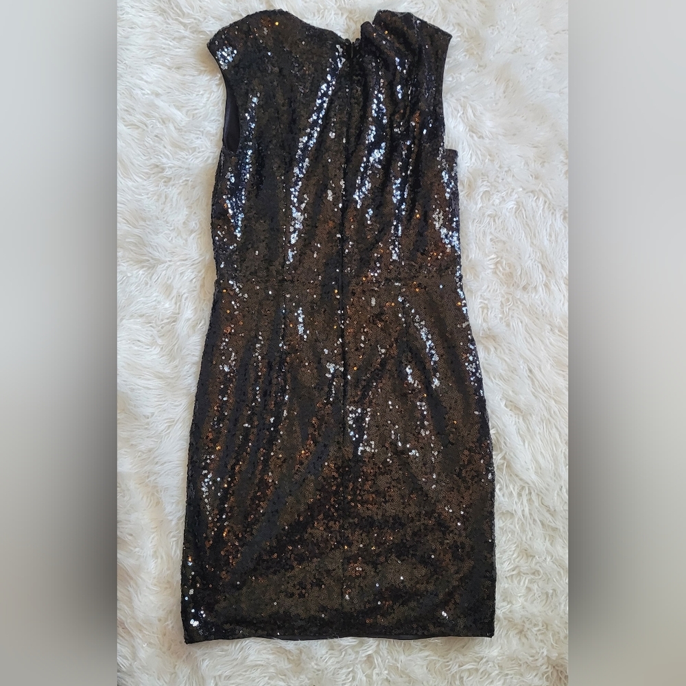 Miss Avenue Black Sequin Cocktail Dress